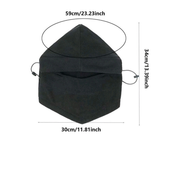 NEW Black Fleece Face Mask - Picture 2 of 10